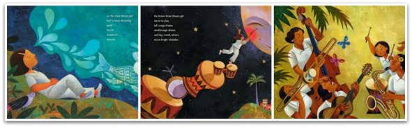 Multicultural Children's Book: Drum Dream Girl pages